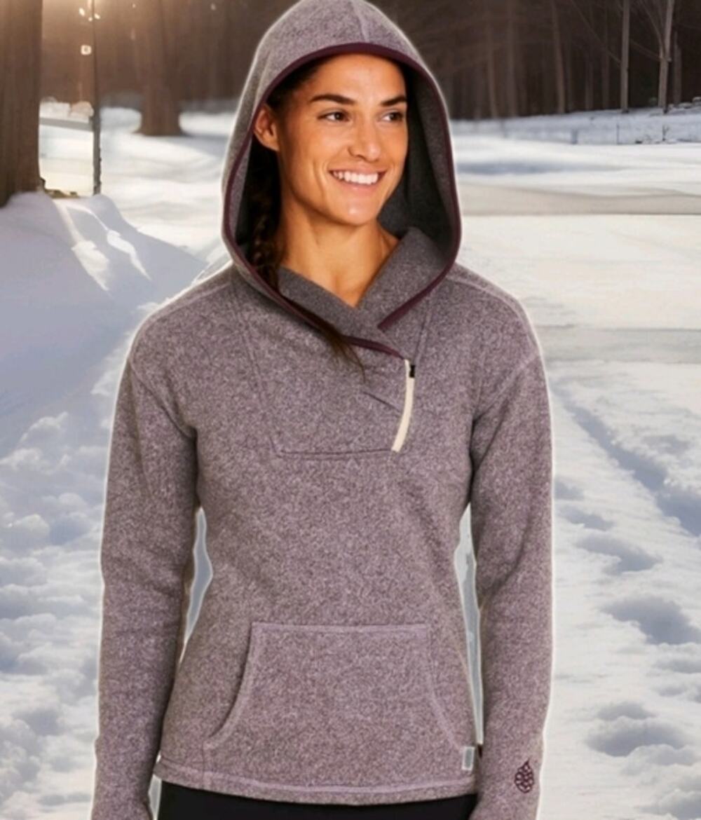 STIO Sweetwater Fleece Hoodie Sweatshirt Pullover Hooded Jacket Plum Purple
